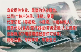 重庆企业设立手续及服务费概览